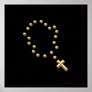 Golden "3-D" Kapsel oder Rosary Poster