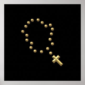 Golden "3-D" Kapsel oder Rosary Poster