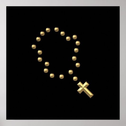 Golden "3-D" Kapsel oder Rosary Poster (Vorne)