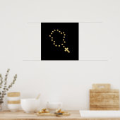 Golden "3-D" Kapsel oder Rosary Poster (Küche)