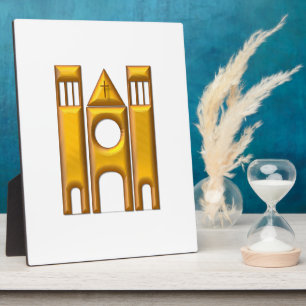 Golden "3-D" Kathedrale 2 Fotoplatte