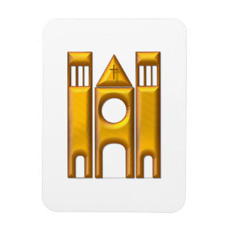 Golden "3-D" Kathedrale 2 Magnet