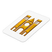 Golden "3-D" Kathedrale 2 Magnet (Linke Seite)