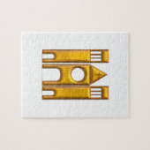 Golden "3-D" Kathedrale 2 Puzzle (Horizontal)