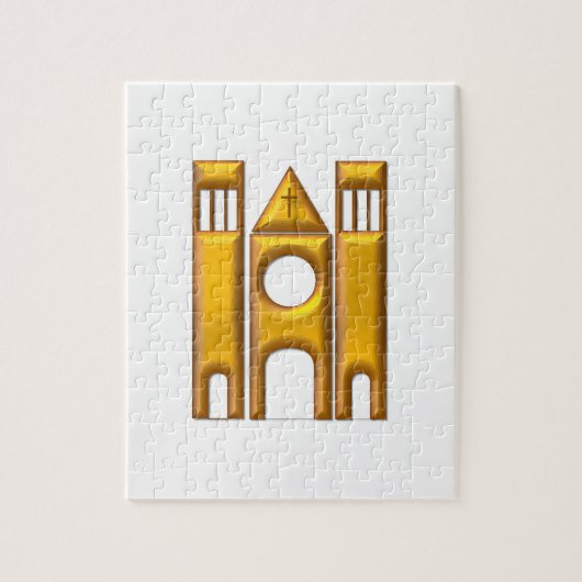 Golden "3-D" Kathedrale 2 Puzzle (Vertikal)
