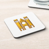 Golden "3-D" Kathedrale 2 Untersetzer (Linke Seite)