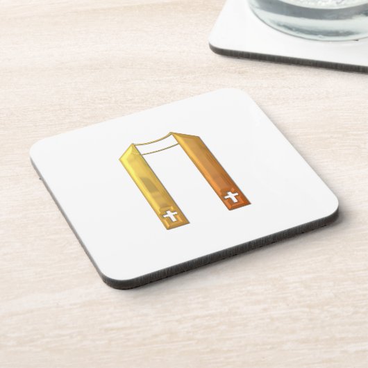 Golden "3-D" Liturgical Stole Getränkeuntersetzer (Linke Seite)
