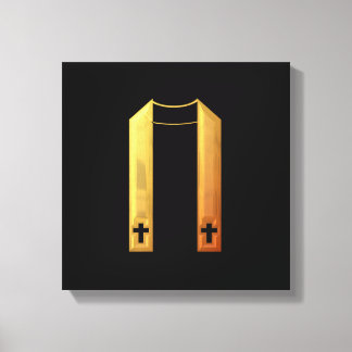Golden "3-D" Liturgical Stole Leinwanddruck