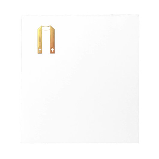 Golden "3-D" Liturgical Stole Notizblock (Vorderseite)