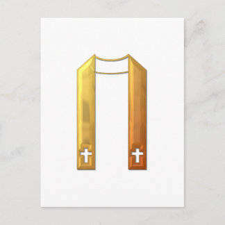 Golden "3-D" Liturgical Stole Postkarte