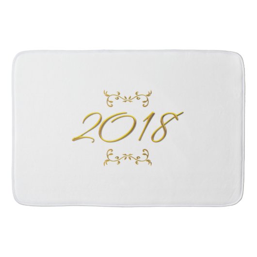 Golden 3-D Look 2018 Bath Mat Template Badematte (Vorderseite)