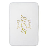 Golden 3-D Look 2018 Bath Mat Template Badematte (Vorderseite Vertikal)