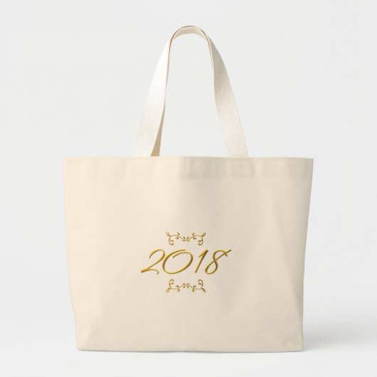 Golden 3-D Look 2018 Jumbo Stoffbeutel (Vorne)