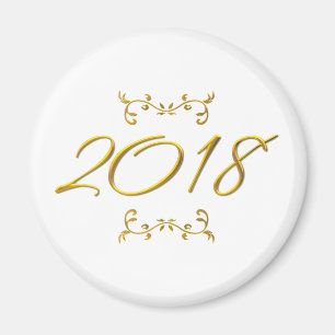 Golden 3-D Look 2018 Magnet