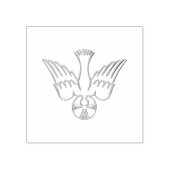 Golden 3-D Look Abstieg des Heiligen Geistes Gummistempel (Prägung)