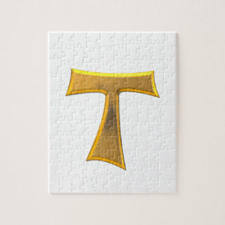 Golden 3-D Look Franciscan Tau Cross Puzzle