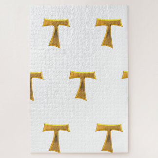 Golden 3-D Look Franciscan Tau Cross Puzzle