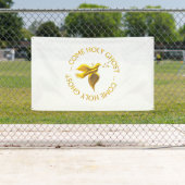 Golden 3-D Look Holy Ghost - Heiliger Geist Banner (Insitu)