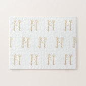 Golden 3-D Look Puzzle (Horizontal)