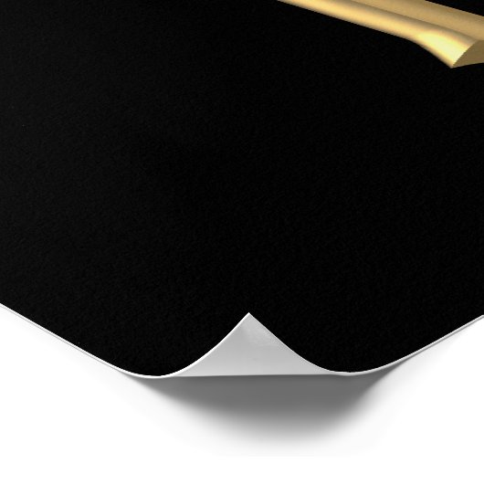 Golden "3-D" Mother of God (Ma Di) Symbol Poster (Ecke)