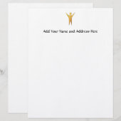 Golden "3-D" Priest/Minister Briefbogen (Vorne/Hinten)