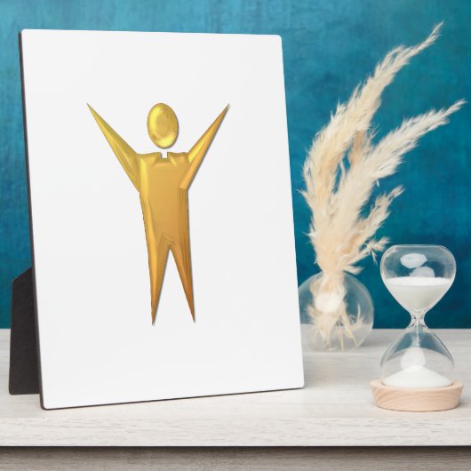 Golden "3-D" Priest/Minister Fotoplatte (Seite)