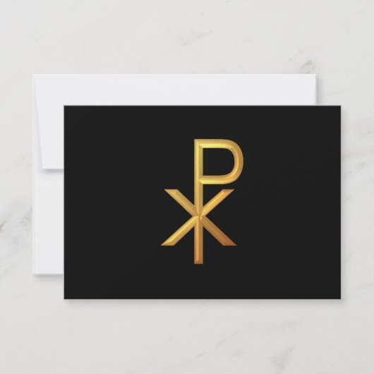 Golden "3-D" RSVP Karte (Vorderseite)