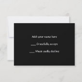 Golden "3-D" RSVP Karte (Rückseite)