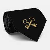 Golden "3-D" St. Peter's Keys Krawatte (Gerollt)
