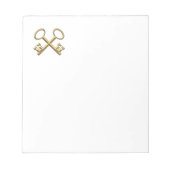 Golden "3-D" St. Peter's Keys Notizblock (Vorderseite)