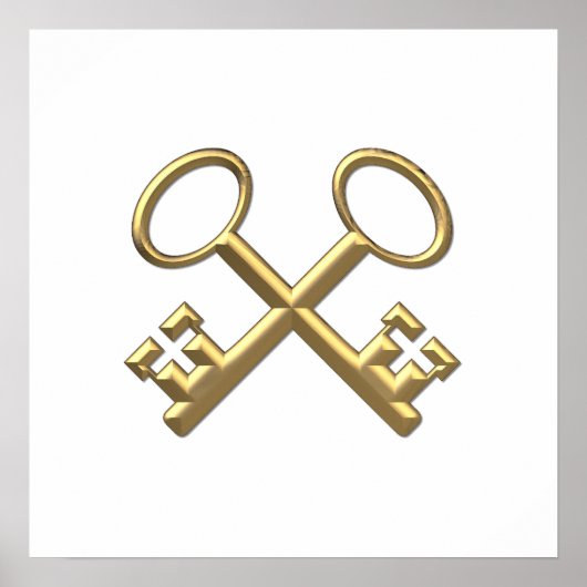 Golden "3-D" St. Peter's Keys Poster (Vorne)