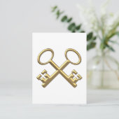 Golden "3-D" St. Peter's Keys Postkarte (Stehend Vorderseite)