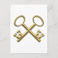 Golden "3-D" St. Peter's Keys
