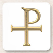 Golden "3-D" Tau-Rho Getränkeuntersetzer (Vorderseite)