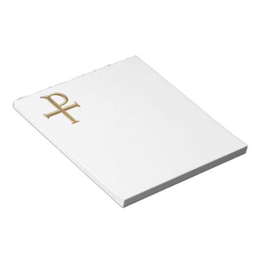Golden "3-D" Tau-Rho Notizblock (angewinkelt)