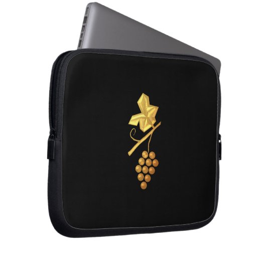 Golden "3-D" Trauben Laptopschutzhülle (Vorne Rechts)