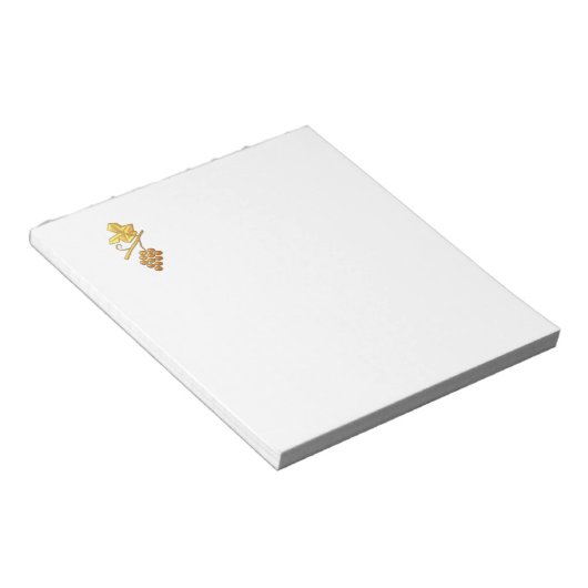 Golden "3-D" Trauben Notizblock (angewinkelt)