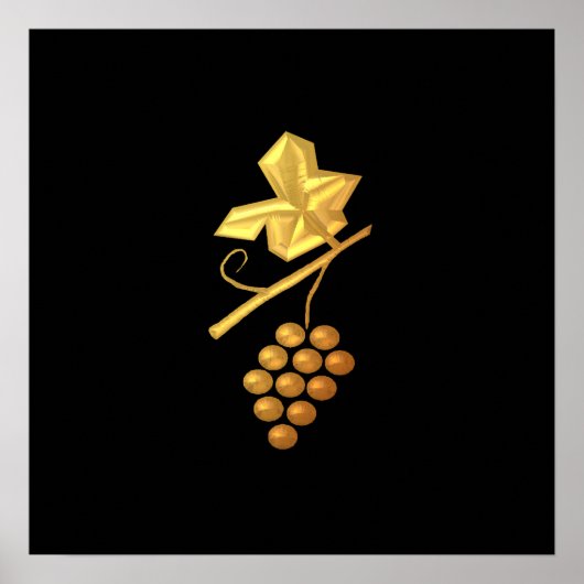 Golden "3-D" Trauben Poster (Vorne)