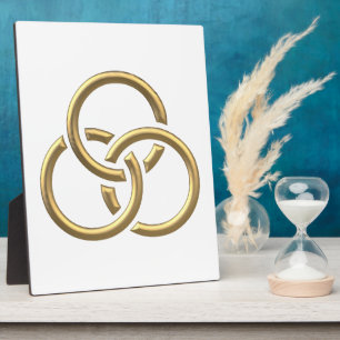 Golden "3-D" Trinity Rings Fotoplatte