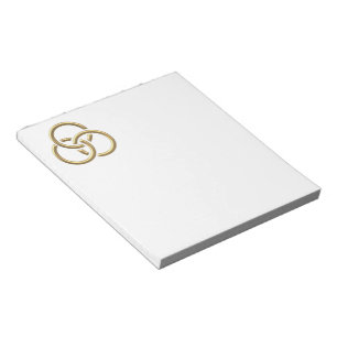 Golden "3-D" Trinity Rings Notizblock