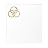 Golden "3-D" Trinity Rings Notizblock (Vorderseite)