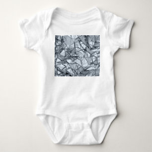 Golden 3D Metal: Geometrischer Hintergrund Baby Strampler