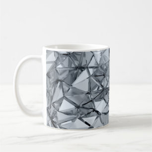 Golden 3D Metal: Geometrischer Hintergrund Kaffeetasse