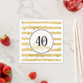 Golden 40 und fabelhafte 40. Geburtstags-Party Nap Serviette (Beispiel)