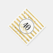 Golden 40 und fabelhafte 40. Geburtstags-Party Nap Serviette (Ecke)