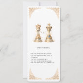 Golden 40th Wedding Anniversary King Queen  Einladung (Rückseite)