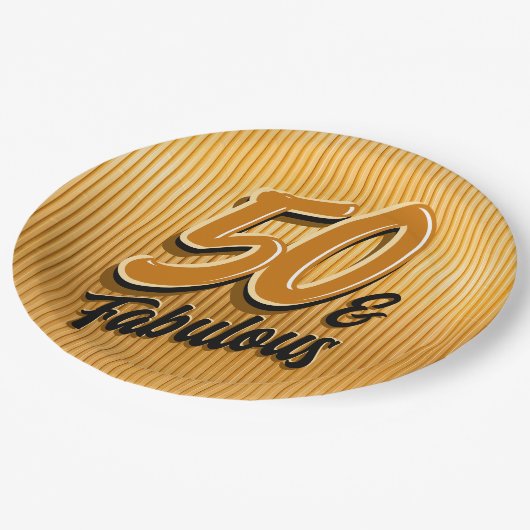 Golden 50 & Fabulous Party Teller (Schrägansicht)