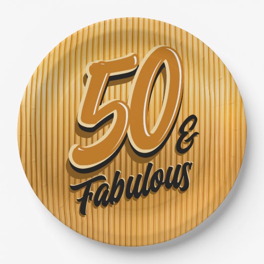 Golden 50 & Fabulous Party Teller (Vorderseite)