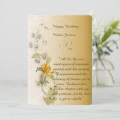 Golden 50. Geburtstagskarte Einladung (Stehend Vorderseite)