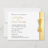 Golden 50. Geburtstagsparty Einladungen (Rückseite)